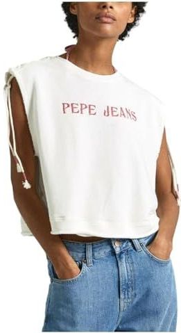Pepe Jeans, Dames, Tops, Wit, Maat: S