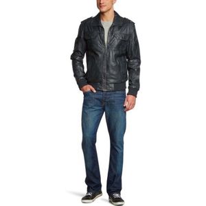 MUSTANG Jeans heren lederen jas Regular Fit 104043 / Samuel