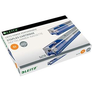 Leitz K6 Power Performance Nietmachine Cartridge, Lengte 6 mm, 1050 Nietjes, Capaciteit Tot 25 Vel, Sterk Staal, 55910000