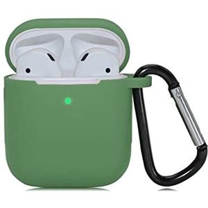 Compatibel met Apple AirPods 1/2e generatie, schokbestendig, ultradun, gemaakt van siliconen, schokbestendig, voor hoofdtelefoon jongens en meisjes (groen)