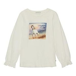 TOM TAILOR T-shirt met lange mouwen voor meisjes, 12906 - Wool White, 116/122 cm