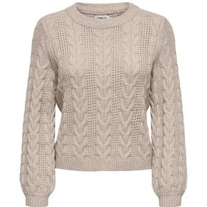 Onlrubina Ls O-Neck KNT Noos Kabel, mocha meringue, XXL