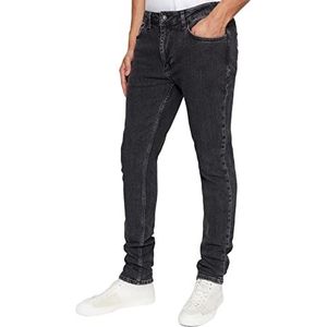 Trendyol Man normale taille rechte been skinny jeans, zwart-1002,30, Zwart-1002, 46