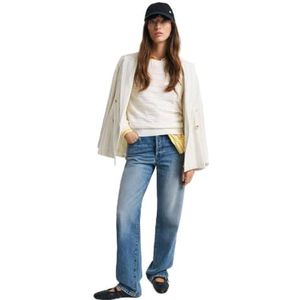 GANT Getextureerd katoen C-hals, Eggshell., XS