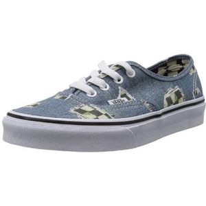 Vans U Authentic VOEAWI Uniseks sneakers voor volwassenen, blauw denim checkere, 40.5 EU