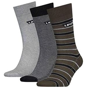 Klassieke sokken met normale snit, Kaki, One size