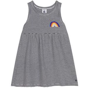 Petit Bateau Babyjurk voor meisjes, Smoking/Marshmallow., 3 Maanden