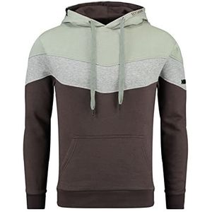 Key Largo Heren Brainstorm Hoodie Sweatshirt, Vervagen mos-antraciet melk. (2599), 3XL