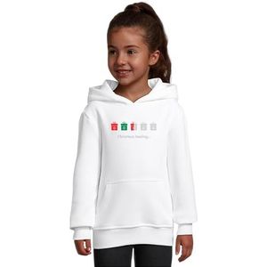 Merchcode Jongens capuchontrui, 65% katoen, 35% polyester, wit, 146-152, wit, 146-152