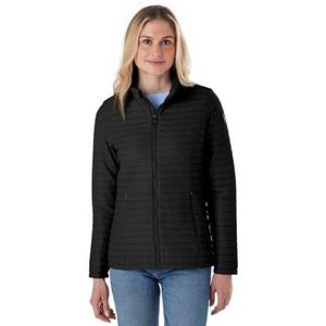 Dames - Gestepte Jas - Zwart - 100% Polyamide - Sportief