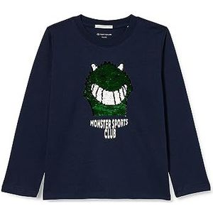 TOM TAILOR Jongens shirt met lange mouwen, 10668-sky Captain Blue, 128/134, 10668-sky Captain Blue, 128/134 cm