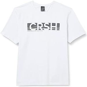 Crosshatch Heren Sullivan T-shirt, wit, X-Large, Kleur: wit, XL