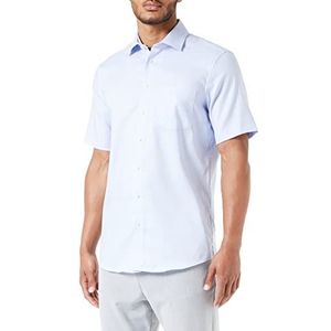 Seidensticker Men's Regular Fit Shirt met korte mouwen, lichtblauw, 48, lichtblauw, 48