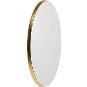 Kare Design spiegel jetset ovaal goud 94x64cm, ovale wandspiegel met gouden frame, verschillende uitvoeringen verkrijgbaar (H/B/D) 93x63x3,5cm