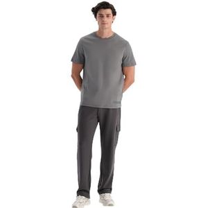 Dagi Heren Anthracite Side Pocket Modal TrackPants, S, antraciet, S