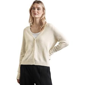 STREET ONE LTD QR_Short Cardigan, Cream White Melange, 44