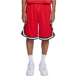 Urban Classics Heren Stripes Mesh Shorts, Cityrood/zwart/wit, S