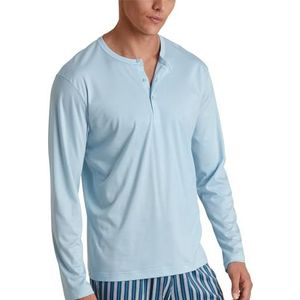 CALIDA RMX Sleep Leisure Shirt met lange mouwen voor heren, Cascade Blue, 58/60 NL