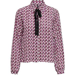 ONLALMA Life Poly L/S Felina Shirt AOP, Magenta Purple/Aop: 584 Posh, S