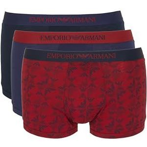 Emporio Armani - EM000260_AF10800 - Set 3 Boxershorts - Rood Marineblauw Zwart - Katoen