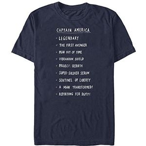 Marvel Avengers Classic - Cap List Unisex Crew neck T-Shirt Navy blue M