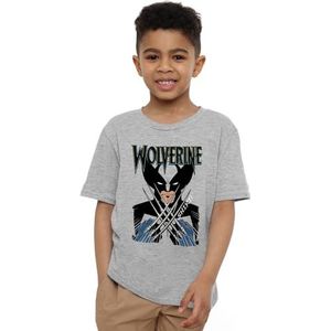 X-Men Wolverine Action T-shirt voor kinderen, uniseks, atletisch gemêleerd, 9-10 jaar, Atletische Heather, 9-10 jaar