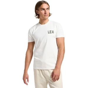 Lee Regular Graphic Tee, ecru, L