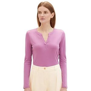 TOM TAILOR T-shirt met lange mouwen voor dames, 33830 - Mauvy Plum, XXL