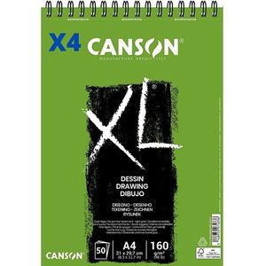Canson XL Dessin Spiraalalbum, microgeperforeerd, A4, 50 vellen, 160 g