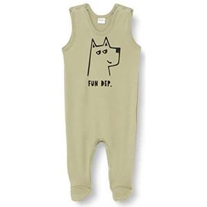 Pinokio SLEEPSUIT OLIVIER, 100% katoen, olijfgroen met een hond, jongens 56-68 (56), Olive Olivier, 56 cm