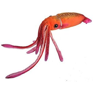 Wild Republic 23547 WR Print Squid Knuffel, Pluche speelgoed, Geschenken voor Kinderen, Zwart, Oranje