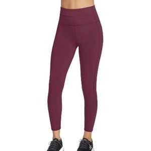 Skechers Dames Gowalk 7/8 Hoge Taille Legging Bordeaux, Bordeaux, S
