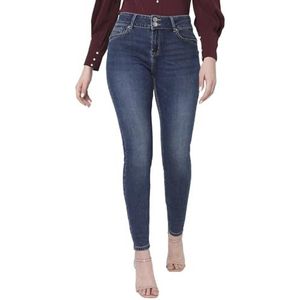 VERO MODA VMKIMMI MR Slim Pushup GU3190 Jeans, Dark Blue Denim, M/32, Dark Blue Denim, (M) W x 32L