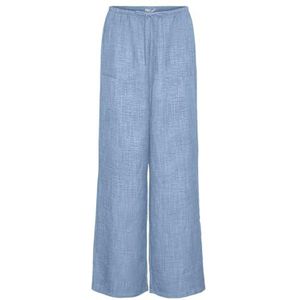 VERO MODA Dames Vmmelaney Hw Loose Pant WVN Ga Noos, Chambray Blue, L