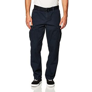 UNIONBAY Heren Survivor Iv Relaxed Fit Cargo Pant-Reg en Grote en Lange Maten, Echte marine, 44W / 32L