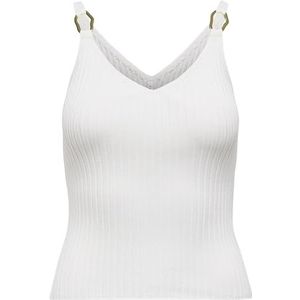 Onlthelma Sl Detail V-hals Top KNT, cloud dancer, L