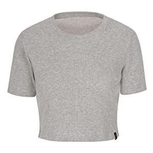 Trigema Dames 563201 Crop-Top, grijs-melange, XS, grijs-melange, XS