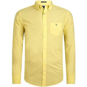 GANT Heren REG Broadcloth BD Klassiek hemd, Lemonade Yellow, Standaard, citroenade geel, S