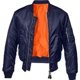 Brandit Heren MA-1 jas, bomberjack pilotenjack blouson, navy, XL