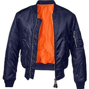 Brandit Heren MA-1 jas, bomberjack pilotenjack blouson, navy, M