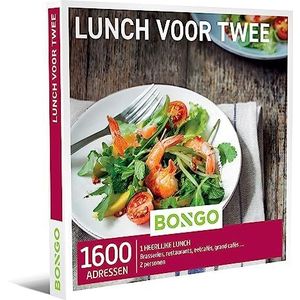 Bongo Bon - Lunch voor Twee | Cadeaubonnen Cadeaukaart cadeau voor man of vrouw | 1600 lunchadressen: brasseries, restaurants, eetcafés, grand cafés en meer