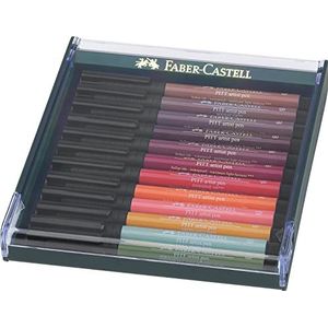 Faber-Castell 267422 Pitt Artist Pen, 12 stuks, aardekleur