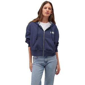Mavi Dames Full Zip Sweatshirt Pullover, Mood Indigo, XS, Mood Indigo, XS