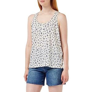 United Colors of Benetton Tanktop 5UEFDH007, wit met bloemenpatroon 77B, XS dames, wit met bloemenpatroon 77b, XS