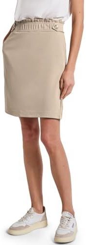 Street One Dames Rok van paperbag in Beige, in size: 42