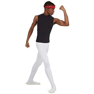 Capezio mens Footed Tight athletic pants, White, Medium US