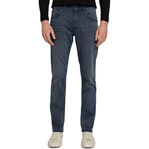 TOM TAILOR Denim Uomini Aedan Straight Jeans met gerecycled polyester 1029733, 10172 - Mid Stone Blue Black Denim, 27W / 32L