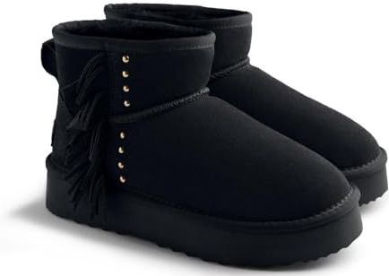 Gioseppo - Grasston - Enkellaarsjes - Suède - Plateauzool 4.7 cm