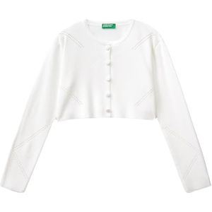 United Colors of Benetton Koreaans shirt M/L, Wit, 160 cm