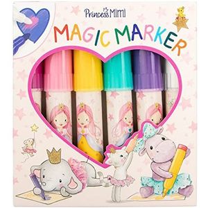 Depesche 12120 Princess Mimi - Magic Marker, set met 5 viltstiften en een magic pen, om te tekenen, schrijven en decoreren